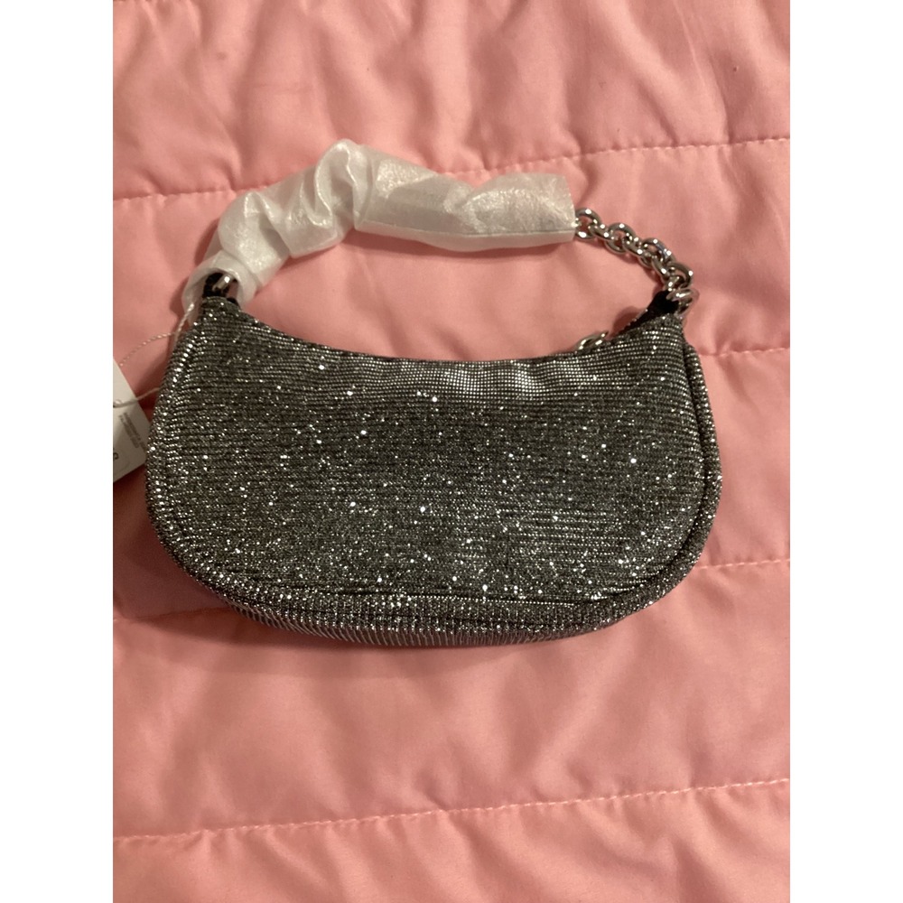 Lululemon City Essentials Nano Shoulder Bag Glitter Silver NWT - Picture 2 of 6